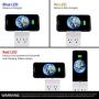 GE Surge Protector Tap with Wireless Charging, 2 Outlets, 2 USB, Qi Pad, 2 Pack, Charging Shelf, 560 Joules, White, 50374