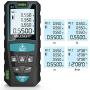 Laser Measure, Mileseey 165 Feet Digital Laser Distance Meter with 2 Bubble Levels,M/In/Ft Unit switching Backlit LCD and Pythagorean Mode, Measure Distance, Area and Volume (165 Feet)