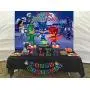 PJ Masks Party Supplies Photography Backdrop 7X5ft Cartoon Super City Hero Background Boys Birthday Cake Table Decoration Baby Shower Banner Photo Booth Props