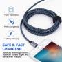 Sundix iPhone Charger, 3Pack 10ft S-10BK Lightning Cable iPhone Charger Cable Nylon Braided Charging Cord Compatible iPhone 12 11 XR XS XSMax X 8 8 Plus 7 7 Plus 6 6s Plus SE 5 5s 5c iPad iPod (blue)
