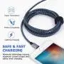 Sundix iPhone Charger, 3Pack 10ft S-10BK Lightning Cable iPhone Charger Cable Nylon Braided Charging Cord Compatible iPhone 12 11 XR XS XSMax X 8 8 Plus 7 7 Plus 6 6s Plus SE 5 5s 5c iPad iPod (blue)