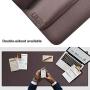 Cacoy 51.2''x23.6'' Desk Pad, Dual-Side Use Mouse Mat, Waterproof PU Leather Desk Blotter Protector Mouse Pad, Multifunctional Desk Writing Mat for Office,Game, Laptop, Home (Brown)