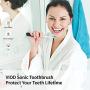 VIOD Electric Sonic Toothbrushes with 40,000 VPM, Electronic Toothbrushes with 6 Replacement Soft Heads & Portable Travel Case, 5 Modes, Rechargeable Whitening Power Sonic Toothbrush