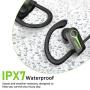 Letsfit Bluetooth Headphones IPX7 Waterproof 15Hrs Playtime Wireless Earbuds, Bluetooth 5.0 Running Headphones, HiFi Stereo in-Ear Earphones with Mic Noise Cancelling for Sports, Workout, Gym