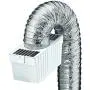 Deflecto Dryer Lint Trap Kit, Indoor Venting with Supurr-Flex Flexible Metallic Duct, Includes Clamps (LTF)
