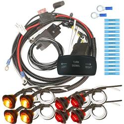 MCSADVENTURES Basic Rocker Switch Turn Signal Kit (Horizontal: non-backlit, Blue)