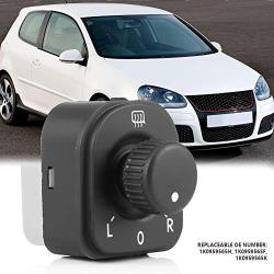 Fydun Side Mirror Control Button ABS Plastic Side Mirror Control Switch Knob Black for 1K0959565H 1K0959565F 1K0959565K