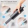 HONKYOB Mini Vacuum Cleaner,Handheld Vacuum and Blower 2 in 1,Computer keyboard Cleaner,Cordless USB Rechargeable,Portable Car Vac Cleaner with Quick Charge,for Desktop,Car Interior and Other Crevices