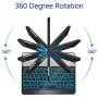 iPad Keyboard Case 9.7 for iPad 2018 (6th Gen) - 2017 (5th Gen) - iPad Pro 9.7 - iPad Air 2 & 1, 7 Color Backlit Keyboard Case/360 Rotate Wireless/BT Keyboard Case with Auto Sleep/Wake (Black)