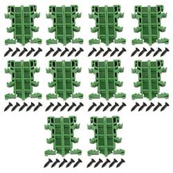 PCB Brackets, PCB Circuit Board Bracket, KPRH-175 PCB Rail Adapter Circuit Board Mounting Bracket Holder Carrier for Electronic Switching Devices, Pack of 10 Fit for mounting DIN C45 rail mounting