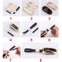 Royalfox(TM) Luxury Aluminum 3 Buttons Smart Remote Key Case Fob Cover for Tesla Model X,with Leather Key Strap (Black)