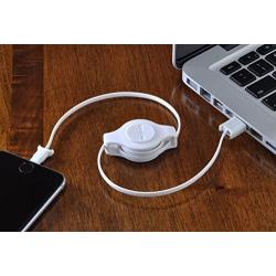 EDG - Apple MFI Certified Retractable Lightning Cable | Charge and Sync Lightning to USB - 3.5 Feet