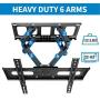 Full Motion TV Mount with Height Setting FOZIMOA TV Wall Mount for Most 32-65 inch LED LCD Plasma Flat Screen Articulating Swivel Tilt Extension TV Bracket up to 121lbs Loading Max VESA 400x400mm