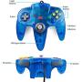 [New] 2 Pack Classic 64 Controller, iNNEXT Game pad Joystick for 64 - Plug & Play (Non PC USB Version) (Clear Blue/Clear Green)