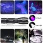 LETION UV Flashlight,LED UV Torch 2 in 1 UV Black Light with 500LM Highlight & 4 Mode & Waterproof for Pet Clothing Food Fungus Detection/Night Fishing/Travel
