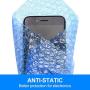 Fuxury Blue Anti-Static Bubble Cushioning Wrap Roll Air Bubble Roll 2 Rolls 72 Feet Total,Perforated Every 12'',Included 20 Fragile Sticker Labels for Packaging Moving Shipping Boxes Supplies