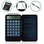 Basic Calculator Notepad with 6.5 Inch LCD Writing Tablet, Rechargeable, Lock Button and E-Pen,12 Digit Display, Also Inkless Drawing/Memo Pads/Planning Boards, Hand-held for Daily and Basic Office