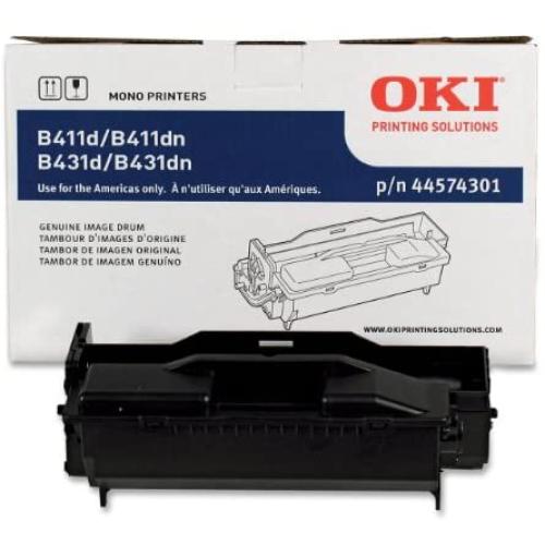 Okidata 44574301 Image Drum for B411/B431 Series Printers, 20000 Page Yield, Black