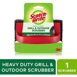 Scotch-Brite Heavy Duty Outdoor Scrubber, Ideal for Concrete, Patio Bricks, BBQ Tools and Charcoal and Gas Grills