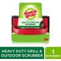 Scotch-Brite Heavy Duty Outdoor Scrubber, Ideal for Concrete, Patio Bricks, BBQ Tools and Charcoal and Gas Grills