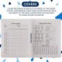 Emraw Black & White Marble Style Cover Composition Book with 100 Sheets of Wide Ruled White Paper (2 Pack)