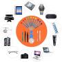 21pcs Precision Screwdriver Set Magnetic,GANGZHIBAO Repair Tools Kit for Fix Phone/iphone,Computer/PC,Tablet/Pad,Watch,PS4 - Replace Screen Battery Camera Small Electronics Open Pry Tool Kits Sets DIY