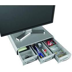 Mind Reader PC, Laptop, IMAC Monitor Stand and Desk Organizer, Silver