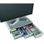 Mind Reader PC, Laptop, IMAC Monitor Stand and Desk Organizer, Silver