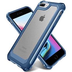 SUPBEC iPhone 6S Plus / 6 Plus Case with [ Screen Protector Tempered Glass x2Pack] Protective Phone Cover with Silicone PC+TPU Shockproof Rubber Heavy Duty Case for iPhone 6SPlus / 6Plus Case-Blue