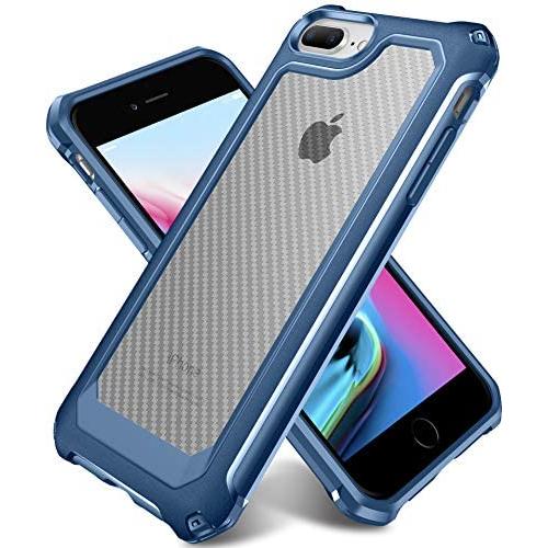 SUPBEC iPhone 6S Plus / 6 Plus Case with [ Screen Protector Tempered Glass x2Pack] Protective Phone Cover with Silicone PC+TPU Shockproof Rubber Heavy Duty Case for iPhone 6SPlus / 6Plus Case-Blue