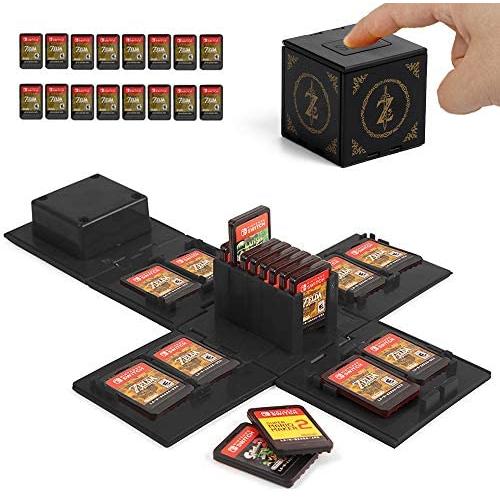 Nintendo Switch Game Card Case, Game Card Holder for Nintendo Switch Games with 16 Card Slots (Zelda Black)