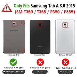 Fintie Slim Shell Case for Samsung Galaxy Tab A 8.0 (Previous Model 2015) - Super Slim Lightweight Standing Cover with Auto Sleep/Wake for Tab A 8.0 SM-T350/T355/P350/P355 2015, Blossom