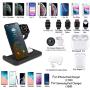 Wireless Charger, 15W Foldable Fast Qi 3 in 1 Wireless Charging Station Compatible with iPhone 11/12/XR/XS/X, iWatch SE/6/5/4/3, Airpods pro/2, FDGAO Wireless Charging Stand for Galaxy S20/S10