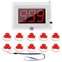 Wireless Calling System Restaurant Pager System Customers Patient Caregiver Alert Smart Calling Button for Hospital Church Cafe Nurse Call System with 1 Display Receiver
