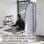 Fovitec Reversible Black and White Double-Sided Muslin Pop-Up Backdrop 5x6.5 for Headshot and Portrait Photography, Vlogging and Video Conferencing