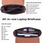 Laptop Bag,15.6 Inch Women Laptop Briefcases Business Laptop Shoulder Bags Structured Work Tote Bag with Professional Padded Compartment for Tablet Notebook Ultrabook