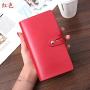 Leather Business Card Organizer, RFID Blocking Credit Card Holder, Professional Business Card Holder and Name Card Book, Credit Card Protector - Holds 96 Cards (Red)