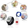 Retekess TD108 Wireless Caregiver Pager,Wrist Pager,Smart Call System,7 Prompt Modes,1 Receiver,2 Waterproof Call Button for Hospital,Clinic,Home