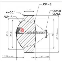 G-2 405nm/445nm/515nm - Engraving Laser Lens - Collimation Glass Lens - Single Element G2
