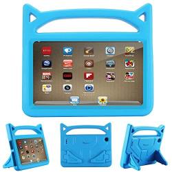 Riaour Tablet 7 Case for Kids All-New 7 Tablet Case (9th Gen/7th Gen/5th Gen, 2019 2017 2015 Release) Anti Slip Shockproof Light Weight Kids Friendly Protective Case (Blue)