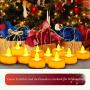 Diyife 24 Pack Battery LED Tea Light, Realistic Bright Flickering Flameless Tea Lights, Electric Lights for Seasonal and Festival Celebration, Battery Include (Warm White)