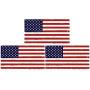 SecurePro Products - 3 Pack - Large 4'' x 6'' Rectangular Tattered United States American Flag Decal Stickers; Premium Quality Heavy-Duty 3M USA Vinyl, Die-Cut, Screen Printed, Adhesive on Back