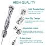 Pin Vise Hand Drill Bits Set Pearl Drilling Holes Tool Kit Mini Bench Vice for Drilling Tool DIY,Model Making,Metal Wood,Jewelry,Delicate Manual Work & Electronic Assembling (Silver)