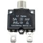 IZTOSS 5PCS 5Amp Circuit Breakers with manual reset Waterproof Button transparent Cover DC50V AC125-250V with Quick Connect Terminals