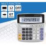 Calculator, Electronic Desktop Calculator,12-Digit Solar Power Supply Calculator,Solar Battery Dual Power with Large LCD Display Office Calculators Lianshi
