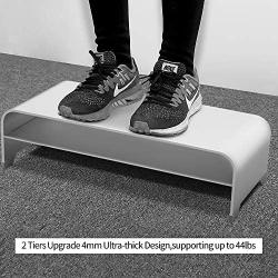 2 Tiers Aluminum Monitor Computer Stand Riser (2 Tiers 19.7x8.7x5.12 inch Large)
