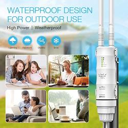 FLASHOWL AC600 Gigabit Wireless Access Point Outdoor WiFi Extender WiFi Range Extender Dual Band 2.4G + 5G 600Mbps Internet Signal Booster Amplifier in PoE & 2 Antennas Used for Outdoor WiFi Coverage