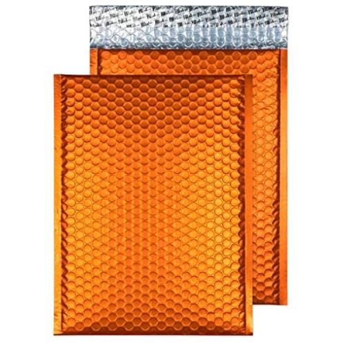 Blake Padded Bubble Mailer, 8 1/2 x 12 Inches, Protective Envelopes, Pumpkin Orange, Peel & Seal (MTPO305-76) - Pack of 100