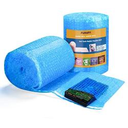 Fuxury Blue Anti-Static Bubble Pouches 7.5x7.5 Inch,2 Rolls 50 Packs Total Anti-Static Bubble Cushioning Wrap Pouch Bag Roll Bubble Bags Pouches