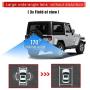 FEXON Backup Reverse Rear View Spare Tire Mount Camera Replacement for Jeep Wrangler 2007-2018 JK for Aftermarket and Factory Radio with RCA Uconnect Plug Adapter